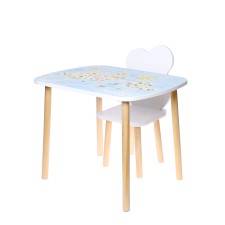 Children's set of furniture made of wood 