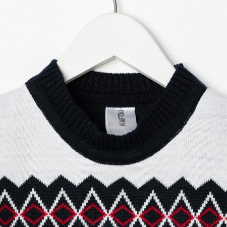 Jumper Knitted Children's Kaftan "Snow" R.32, (110-116 cm)-5
