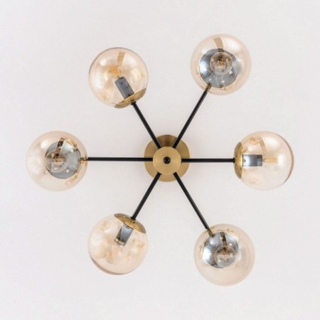 Catilux Catilux chandelier CL143163 54x54x30 cm, 6x40W, E14, brown color-9