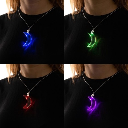 LED coat "Crescent" 60 cm, batteries, glow of multi (RGB)