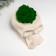 Kashpo concrete "Skull Silence" with moss 6.5x10 cm white (moss green stabilized)