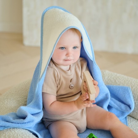 Toward Tensor Corner I, 75x75 cm, milk/blue color, 100% cotton, 360 g/m2-6