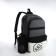 Youth backpack from a lightning textile, 3 pockets, a bag, a suitcase holder, black/gray color
