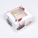 Packaging for 4 cupcakes with a window, "February 23", 16 x 16 x 10 cm