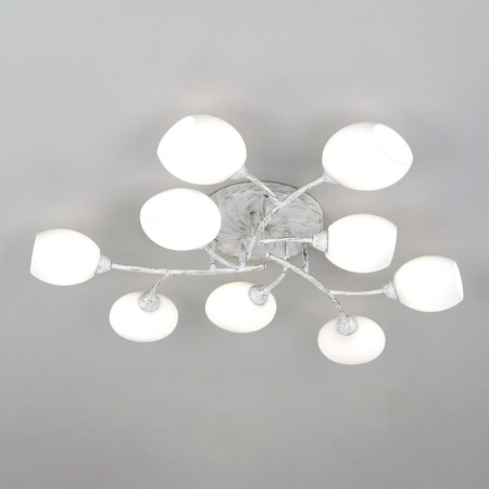 Ceiling chandelier Citilux "Florida" CL148190, 92x92x14.5 cm, 9x60W, E14, white color-3