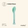 Set of cutting devices Maclay: spoon, fork, knife, plastic, green color
