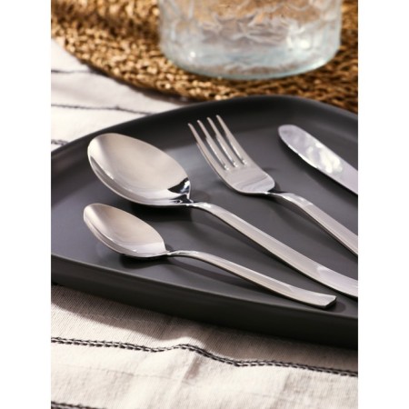 Set of dining room "Trilate", 24 items, thickness 2 mm, cardboard box, silver color-1
