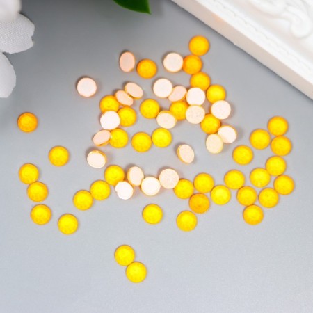 Decor for creativity "Fluorescent rhinestones. Yellow -orange" set of 60 pcs SS20 - 4.6 mm