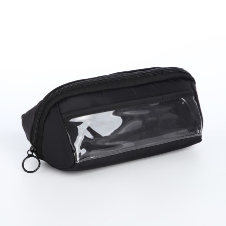 Cosmetic bag with lightning, black color