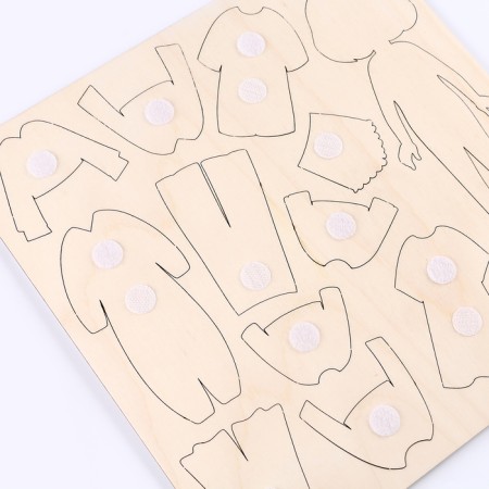 A training board with clothing on Velcro "Dressing. Kate"-3