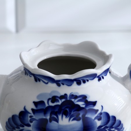 Khutorok kettle, h = 13.5 cm, gzhel-3
