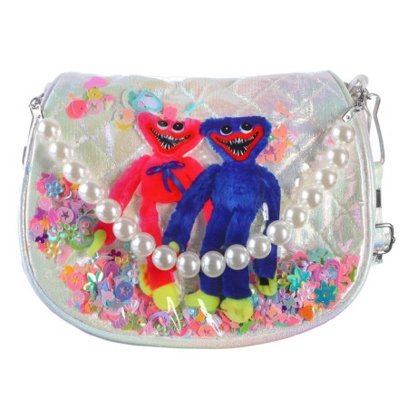 Children's bag on the valve, 6x12x16 cm, adjustable belt, white mix-3