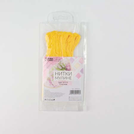Muline threads 8 ± 1m No. 973 (nab 6 pcs price for nab) bright yellow au-6