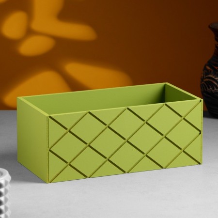 Wooden Kashpo "Hellas Big, Pack", 25 × 12.5 × 10 cm pistachio