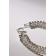 Bracelet with rhinestones "shine" chain, white color in silver, l = 18 cm