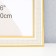 Photo frame plastic 30x40 cm "Small mesh" white with double gold stroke 43.5x33.5 cm
