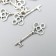 Decorative element "Key" Color silver 9*25 mm