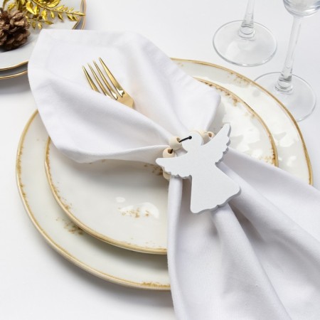 Ring for napkins "Angel", col. White, 6*7 cm, tree-1