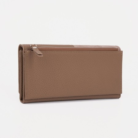 Women's wallet on magnets, beige color-1