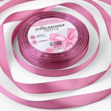 Satin tape, 12 mm × 23 ± 1 m, plum color No. 171