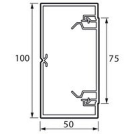 Floor linen cable-channel Legrand, 2 m, 100x50 mm, white-1