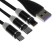Magnetic cable 3 in 1, microUSB/type -C/Lightning - USB, without data transfer, 1 meter, black