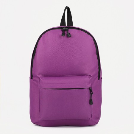 Youth backpack on lightning from textiles, external pocket, purple color
