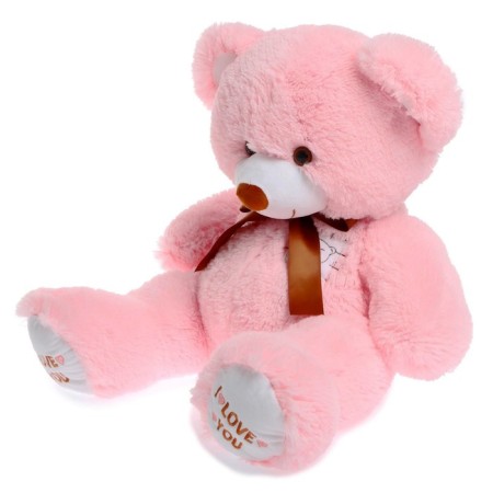 Soft toy "Bear Toptyka", pink color, 70 cm-1