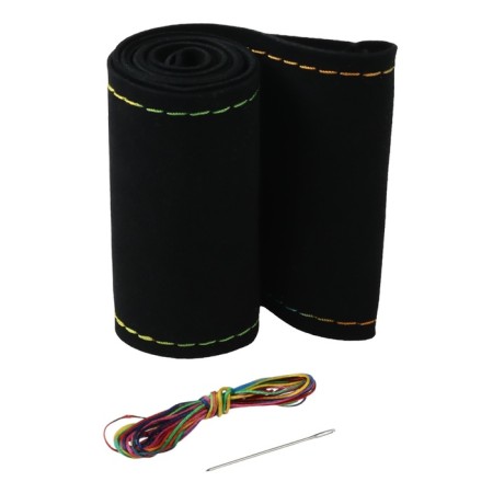 Cartage steering, 38 cm, suede, anti -slip, black