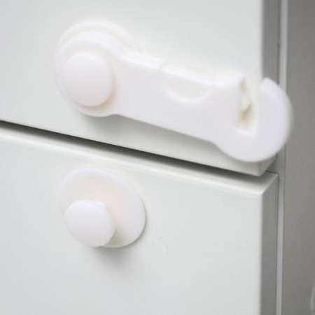 Set of locks for cabinet doors, 3 pcs., White color-2