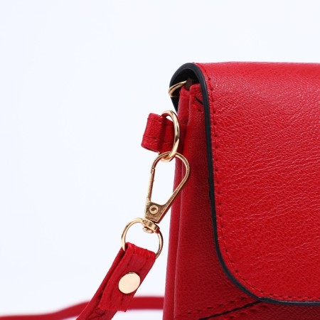 Magneta bag bag, long belt, red color-4