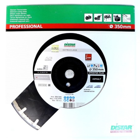 District segment Distar Sprinter Plus, asphalt, F4, 350 x 3.2 x 25.4 mm-2