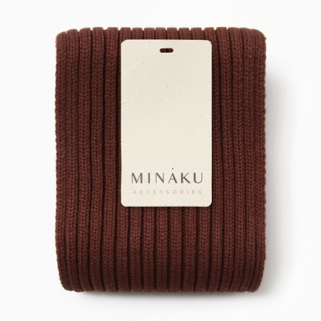 Women's scarf minku, Coffee color, 180*18-1