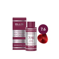 Краситель для волос Ollin Professional Megapolis, безаммиачный, масляный, тон 7/6