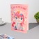 Birthday card!" unicorn, pink background