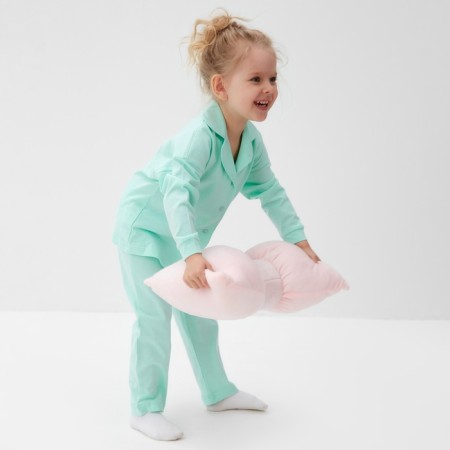 Pajama nursery (shirt and trousers) minku, mint color, height 98 cm-2