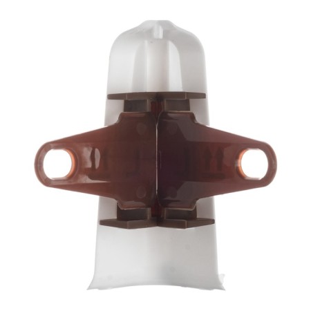 Outdoor angle (external) with fasteners for skirting boards 70mm "decoration", 001 white-2