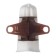 Outdoor angle (external) with fasteners for skirting boards 70mm "decoration", 001 white