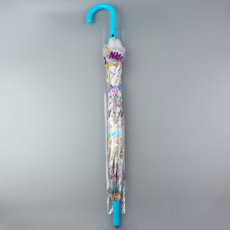 Umbrella - semi -automatic cane "unicorns", 8 spokes, r = 43 cm, color mix-4