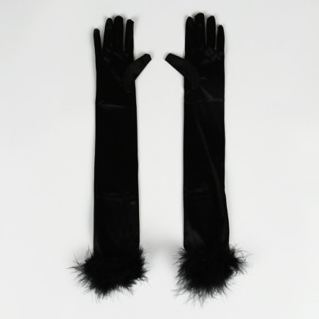 Carnival accessories with feathers, black color-4