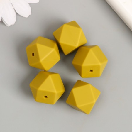 Busina silicone "polyhedron" olive d = 1.7 cm-2