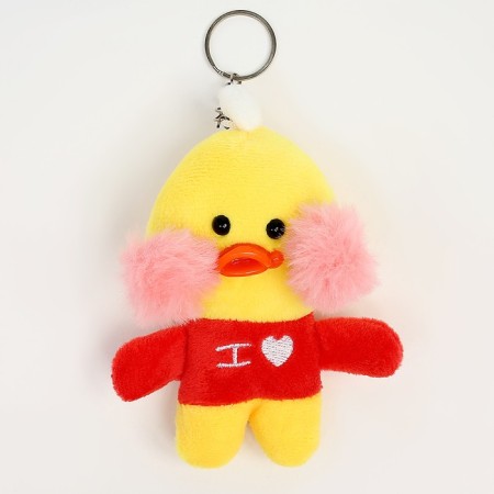 Soft toy "Duck: Lalafanfan", on a key fabric, Mix color-4