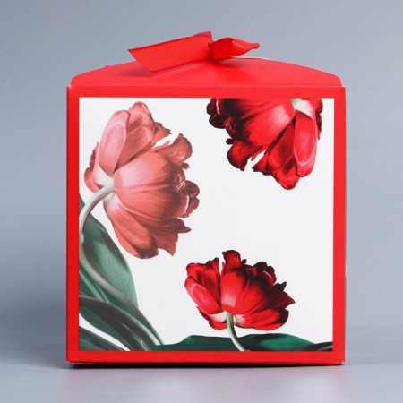 Gift folding box, packaging, "the most beautiful", 12 x 12 x 12 cm-5