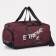 Sports bag with lightning, shoe department, external pocket, burgundy
