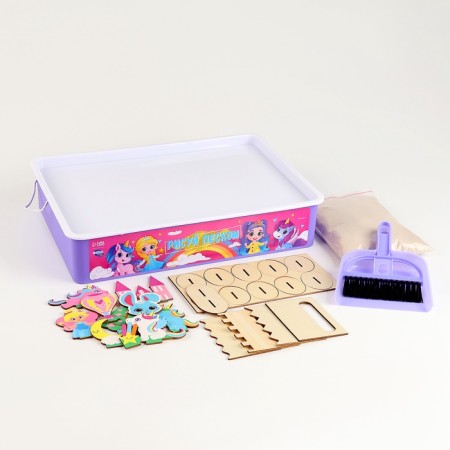 The tablet "Sand -drawing", 27 x 39 cm, sand 1 kg, 10 figures, a set for creativity-1