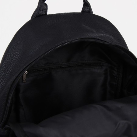 Women's backpack made of artificial leather with lightning, black color-3