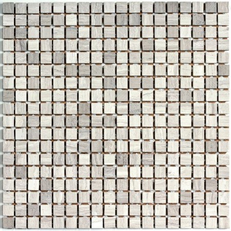 Glass mosaic with stone Bonaparte, Dunes-15 305x305x7 mm