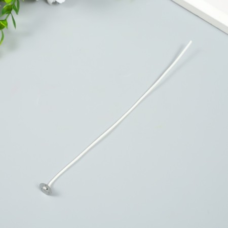 Fitter for a candle cotton, white metal 20 cm-1