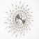 Wall clock, series: openwork, "Rudna", smooth move, D-69 cm, dial 22 cm
