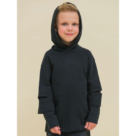 Jumper for boys, height 122 cm, black color-4
